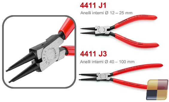 Pinza anelli sicurezza interni a fori Knipex 4411