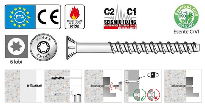Tecfi viti HXE03 Concrete