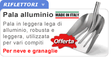 Pala in alluminio senza manico