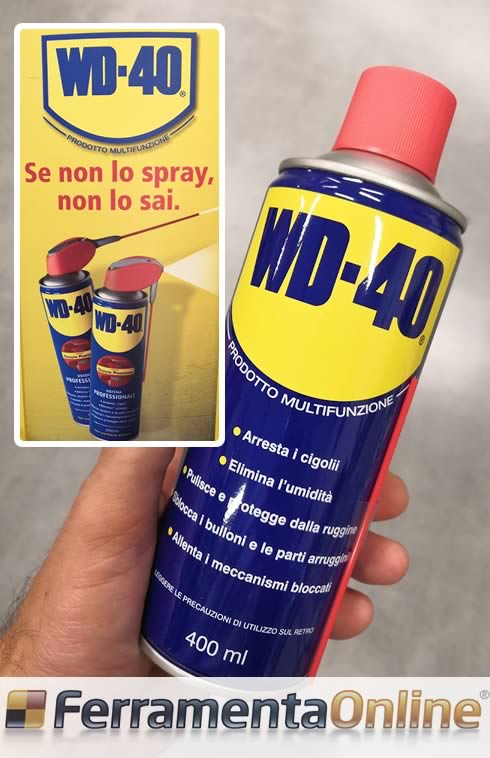 WD-40 Prodotto Multifunzione lubrifica, sblocca, toglie l'umidità