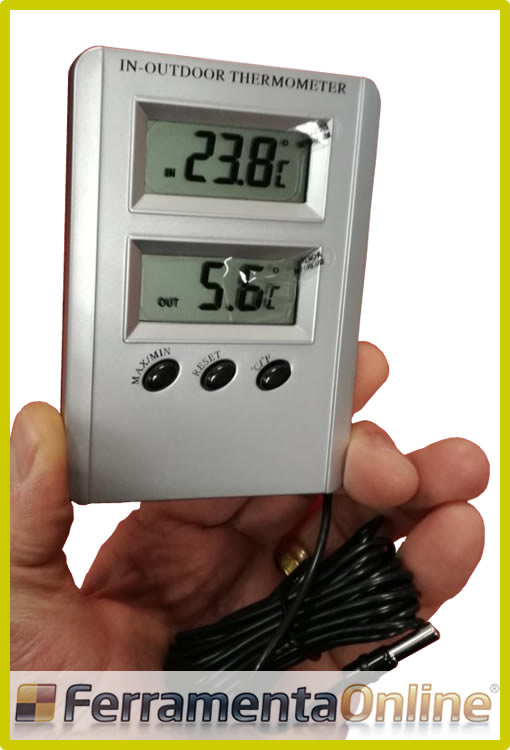 CJBIN Termometro Ambiente Interno Esterno, Sensore Temperatura